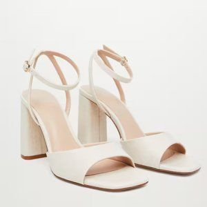 Mango Ankle-cuff heeled sandals Size 6.5